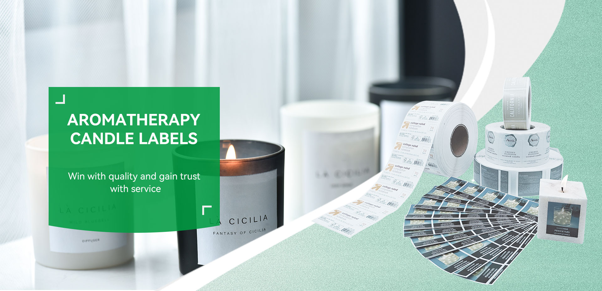 Aromaterapy Candle večplastni proizvajalec nalepk