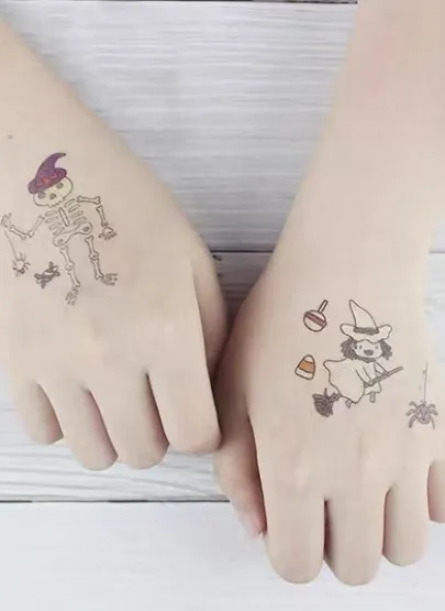 Noč noč čarovnic Glow Tattoo nalepke