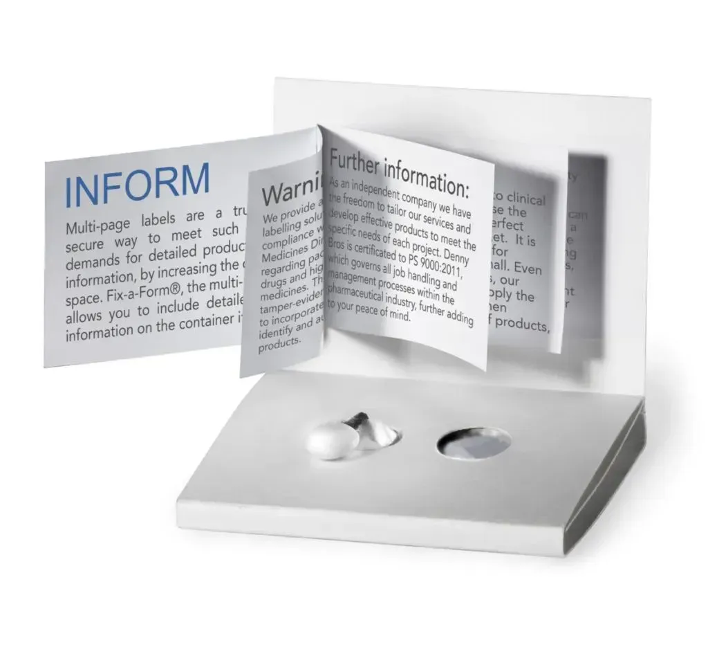 Zložene nalepke za zdravila